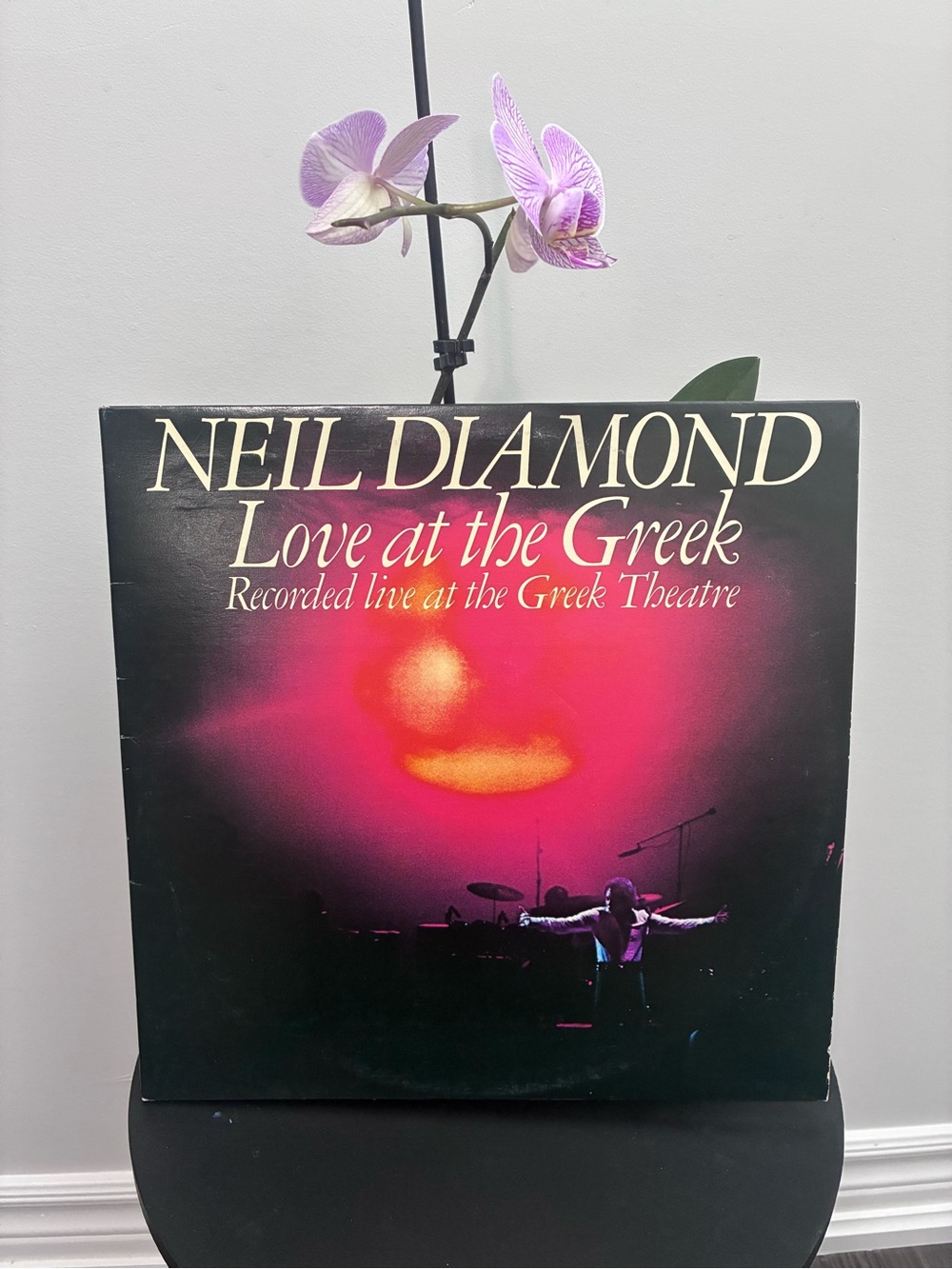 Neil Diamond "Love at the Greek" Vinyl LP - Black with Pink/Orange Artwork
